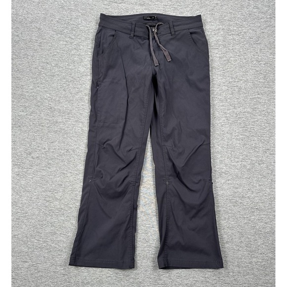PrAna Halle Pants Womens Size 10 Gray Nylon Stretch Outdoor Hiking Camping - Picture 1 of 8
